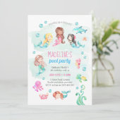 Invitation à la fête de sirène, fête de pool d'ann (Debout devant)