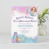 Invitation à la fête de sirène Splish Splash (Debout devant)