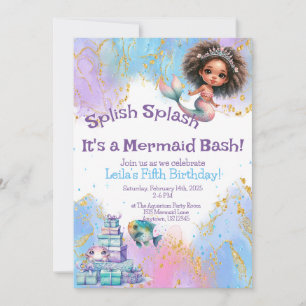 Invitation à la fête de sirène Splish Splash