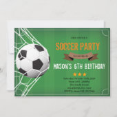 Invitation à la fête de soccer (Devant)