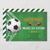 Invitation à la fête de soccer (Devant / Derrière)
