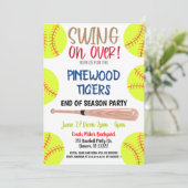 Invitation à la fête de softball de fin de saison (Debout devant)