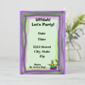 Invitation à la fête de St. Urho Purple & Green (Debout devant)