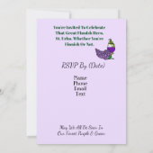 Invitation à la fête de St. Urho Purple & Green (Dos)