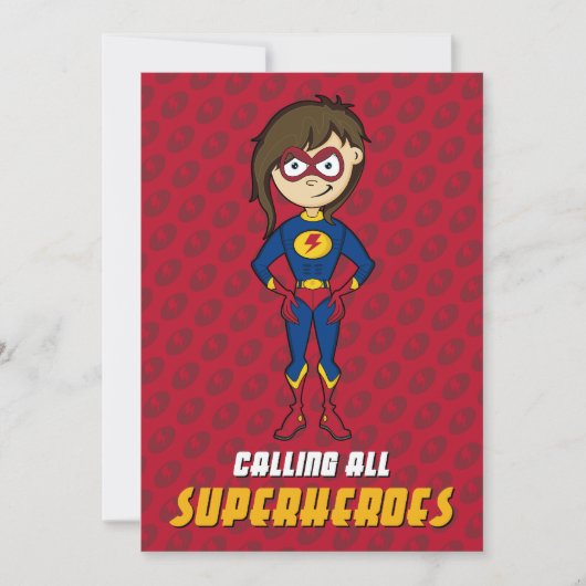 Invitation à la fête de Superhero (Devant)