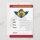 Invitation à la fête de Superhero (Dos)