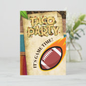 Invitation à la fête de tacos de football (Debout devant)