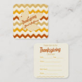 Invitation à la fête de Thanksgiving  (Devant / Derrière)