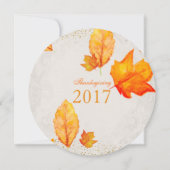 Invitation à la fête de Thanksgiving (Dos)