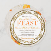 Invitation à la fête de Thanksgiving (Devant / Derrière)