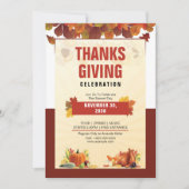 Invitation à la fête de Thanksgiving (Devant)