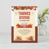 Invitation à la fête de Thanksgiving (Debout devant)