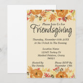 Invitation à la fête de Thanksgiving entre amis (Devant / Derrière)
