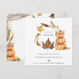 Invitation à la fête de Thanksgiving entre amis
