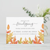 Invitation à la fête de Thanksgiving et à la conte (Debout devant)