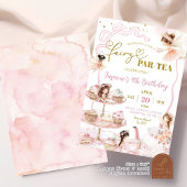Invitation à la fête de thé de la fée rose