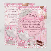 Invitation à la fête de thé de la princesse (Devant / Derrière)