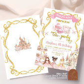 Invitation à la fête de thé de princesse
