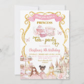 Invitation à la fête de thé de princesse (Devant)