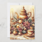 Invitation à la fête de thé élégante de style vict (Dos)