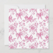 Invitation à la fête de thé Fleur sauvage rose (Dos)