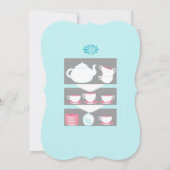 Invitation à la fête de thé pour Baby shower de fi (Dos)