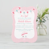 Invitation à la fête de thé pour Baby shower de fi (Debout devant)