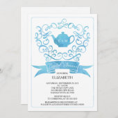 Invitation à la fête de thé Whimsical (Devant / Derrière)