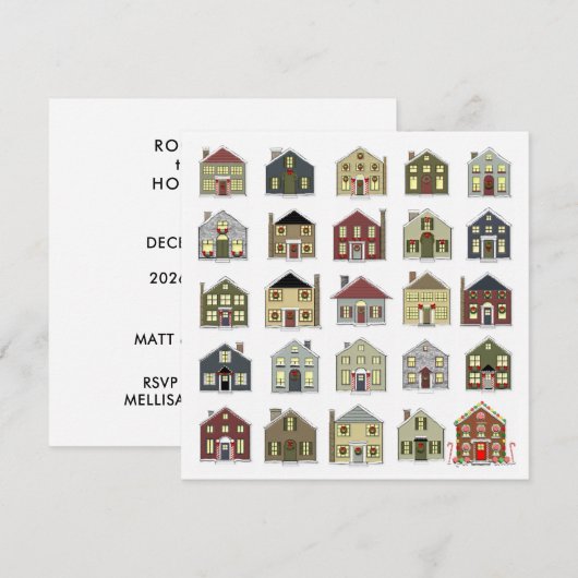 Invitation à la fête de vacances (Devant / Derrière)