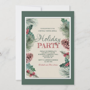 Invitation à la fête de vacances au feuillage d'hi