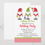 Invitation à la fête de vacances de l'elfe (Devant / Derrière)