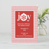 Invitation à la fête de vacances Joie festive (Debout devant)
