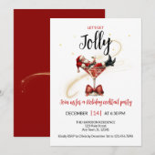 Invitation à la fête de vacances Let's Get Jolly (Devant / Derrière)