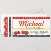 INVITATION À LA FÊTE DE VOITURE DE COURSE (Devant / Derrière)