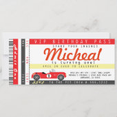 INVITATION À LA FÊTE DE VOITURE DE COURSE (Devant)