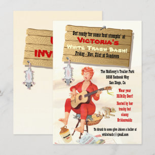Invitation à la Fête de White Trash