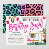 Invitation à la Fête de White Trash Bash (Devant / Derrière)