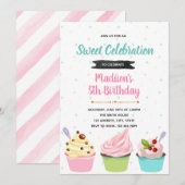 Invitation à la fête de yaourt glacé (Devant / Derrière)