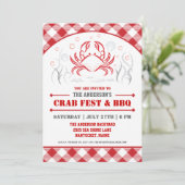 Invitation à la fête d'ébullition de crabe d'été e (Debout devant)