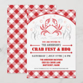 Invitation à la fête d'ébullition de crabe d'été e (Devant / Derrière)
