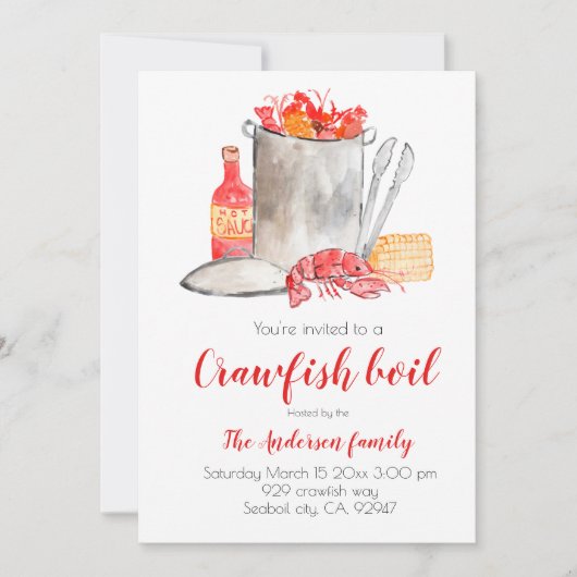 Invitation à la fête d'ébullition de la langouste (Devant)