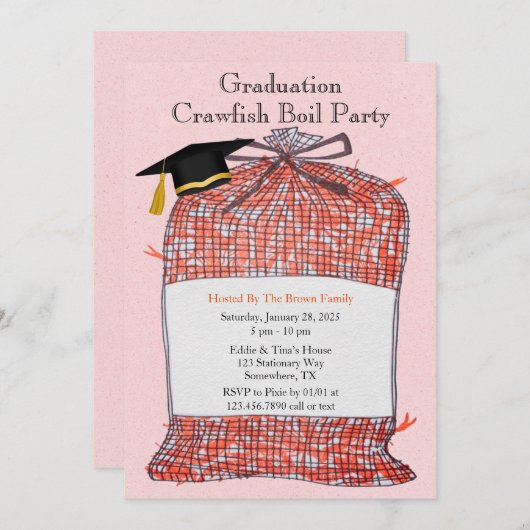 Invitation à la fête d'ébullition d'écrevisses de  (Devant / Derrière)