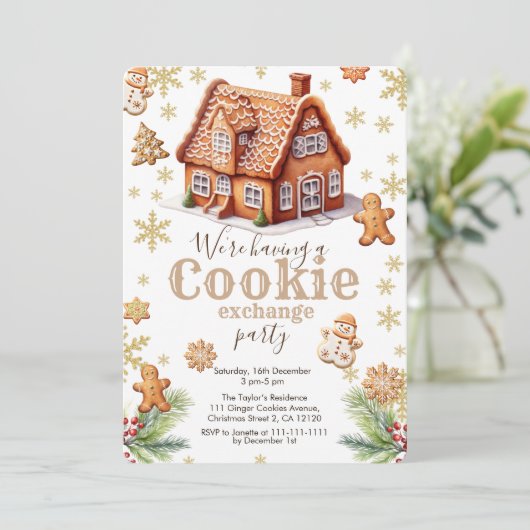 Invitation à la fête d'échange de biscuits (Debout devant)