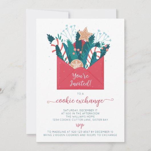 Invitation à la fête d'échange de biscuits au ging (Devant)