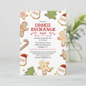 Invitation à la fête d'échange de biscuits de Noël (Debout devant)