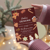 Invitation à la fête d'échange de biscuits de Noël