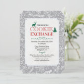 Invitation à la fête d'échange de biscuits de Noël (Debout devant)