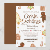 Invitation à la fête d'échange de biscuits de Noël (Devant / Derrière)