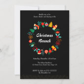Invitation à la fête d'échange de cadeaux de Noël (Devant)