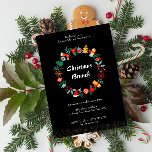 Invitation à la fête d'échange de cadeaux de Noël